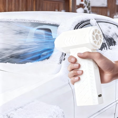 RXIRUCGD High Velocity Cordless Snow Blower - Powerful Brushless Motor Turbo Fan for Car Windshield Defrosting Snow Removal Home Office Cleaning with Multiple Attachments