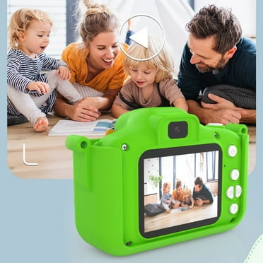 RXIRUCGD Kids Camera Digital Camera, High Definition Children's Digital Camera Front And Rear Two Camera High-definition Photography Recording Intelligent Focusing Long Battery Life Camera,Green