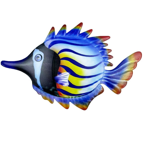 RXIRUCGD Metal Fish Fish Sculpture Hanging Ornaments, Simulation Fish Iron Long Mouth Fish Wall Hanging Metal Wall Decoration Pendant Metal Products