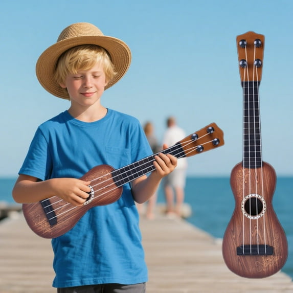 RXIRUCGD Mini Guitar Toy for Children with Nylon Strings for Music Enlightenment Hand Eye Coordination and Early Education Toys for Kids Adults