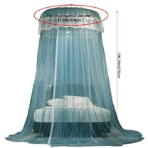 RXIRUCGD Mosquito Net, Bed Canopy For Girls Canopy Bed Curtains Round Lace Dome Elegant Lace Princess Canopies Bed Netting Bedroom Indoor Outdoor Decor For Girls Boys Adults,Blue
