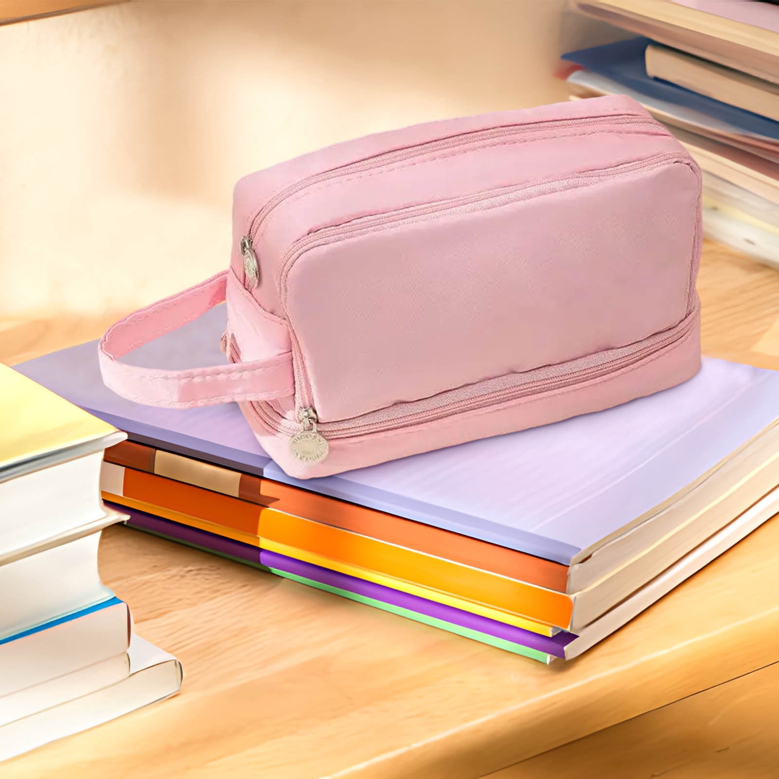 BAYTORY Multi-Compartment Pencil Case, Large Stitch Pencil - View #4