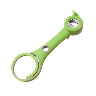 RXIRUCGD Multi-function Bottle Opener Can Opener Beer Cap Opener Screw Bottle Cap Opener Kitchen Gadgets Six In One, Green