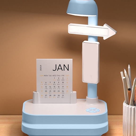 RXIRUCGD Multifunctional Bluetooth Speaker Night Light with Adjustable Brightness, LED Desk Lamp with Digital Calendar for Bedroom, Office and Dormitory Decor