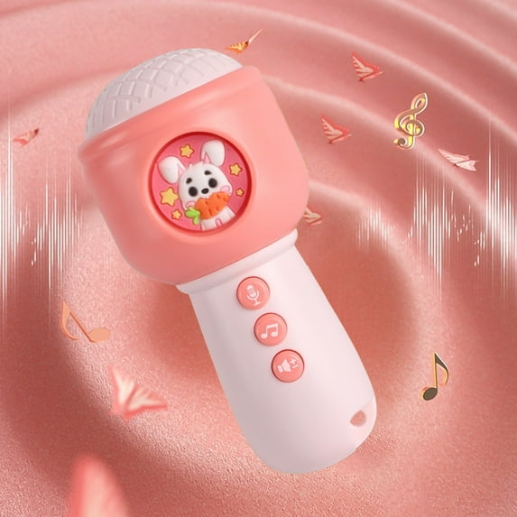 RXIRUCGD Multifunctional Recording Microphone Toy for Kids with Playback Function Volume Control and Light Effects Portable Puzzle Toy Pendant Early Education Toys for Kids