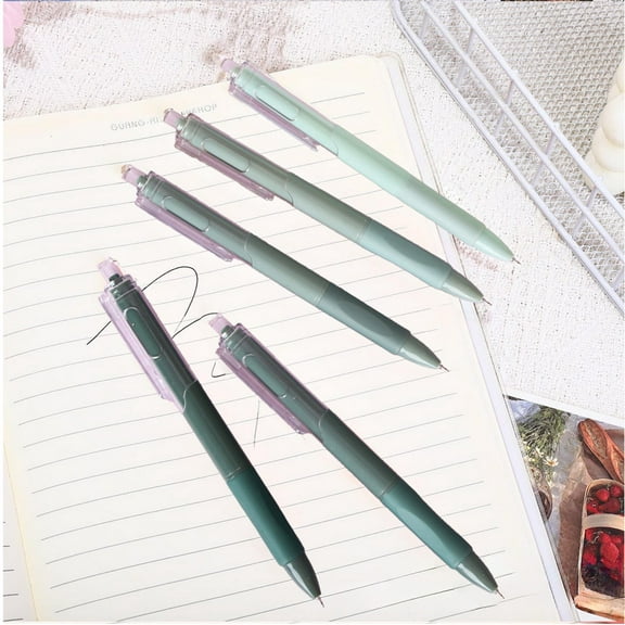 RXIRUCGD Muted Tone Retractable Gel Ink Pen Set with Smooth Quick Dry Technology - Comfort Grip Writing Instrument for Office Campus and Creative Sketching Activities