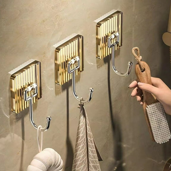 RXIRUCGD No-Drill Wall Hooks, Heavy Duty Adhesive Hanging Solution for Bathroom Bedroom Organization, Damage-Free Installation with Strong Bonding Technology