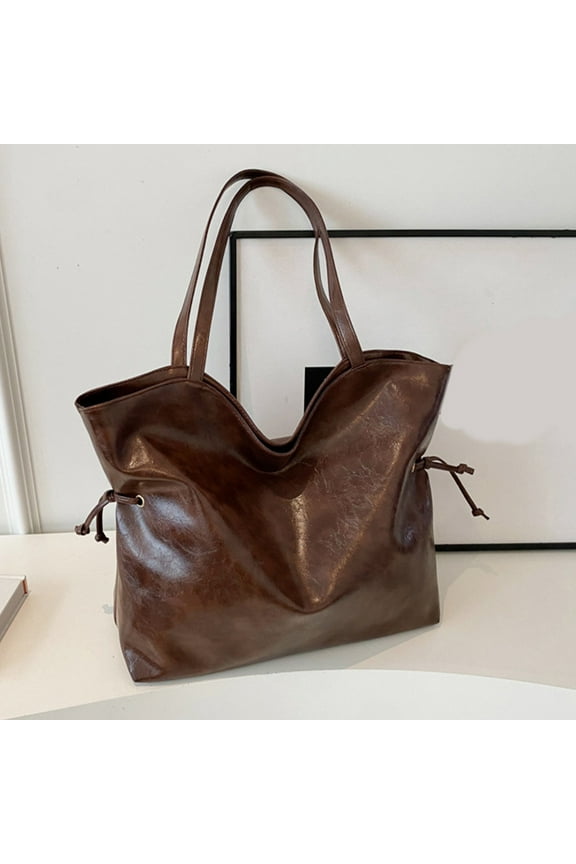 Oversize Pu Leather Tote Bag for Women Solid Color Casual Weekender Bag Large Capacity Shopper Handbag Travel Purse Birthday Mothers Day Gifts