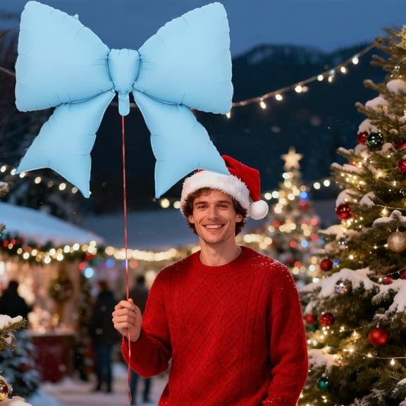 RXIRUCGD Oversized Bow Balloon Photo Prop - Lightweight PVC Party Decoration for Birthday Celebration Coffee Shop Dessert Store Display