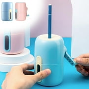 RXIRUCGD Pen Sharpener, Manual Pencil Sharpener, Easy Open Tray, Perfect for Teens and Adults, Works with Colored Pencils & Makeup Pencils, Stationery,Pink