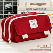 RXIRUCGD Pencil Bag, Pencil Case Large Capacity Pen Box Storage Bag Desk Organizer Marker Pouch Pen For Office College Adult Teen and ,Wine
