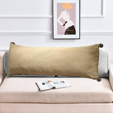 RXIRUCGD Pillow, Cool Body Pillows For Adults Extra Long Pillows For Bed Shredded Memory Foam Full Pillows Pillowcase + Pillow Core--Zipper Type,Beige