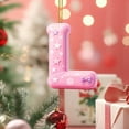 thumbnail image 1 of RXIRUCGD Pink 2D Acrylic Alphabet Christmas Ornament - 26 Letter Pendants for Backpack Car Decor - Festive Holiday Initial Personalized Decoration Gift, 1 of 6