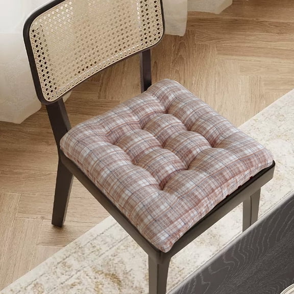 RXIRUCGD Plush Winter Chair Cushion with Non Slip Base - Thick Comfort Padding for Office and Home Seating - Soft Cotton Blend Fabric with Easy Care