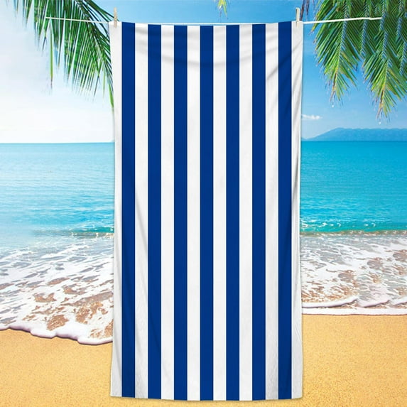 DAILIHIVE Quick Dry BeachTowels,Fashion Printed Beach Towel Stripe Microfiber Bath Towel Beach Cushion Shawl Wipe Sweat Towel,Travel Things for Vacation Essentials Adult Gift