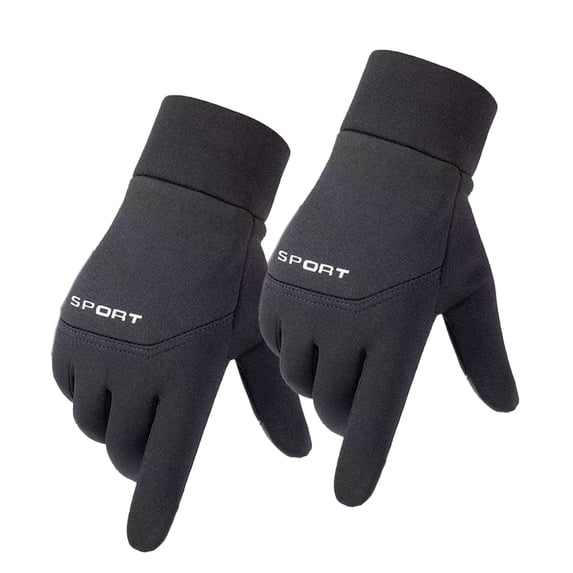 RXIRUCGD Running Gloves for Men, Winter Warm Glove - Thermal Windproof and Waterproof Plus Velvet Slip Screen for Outdoor Running, Cycling, Driving, Fishing