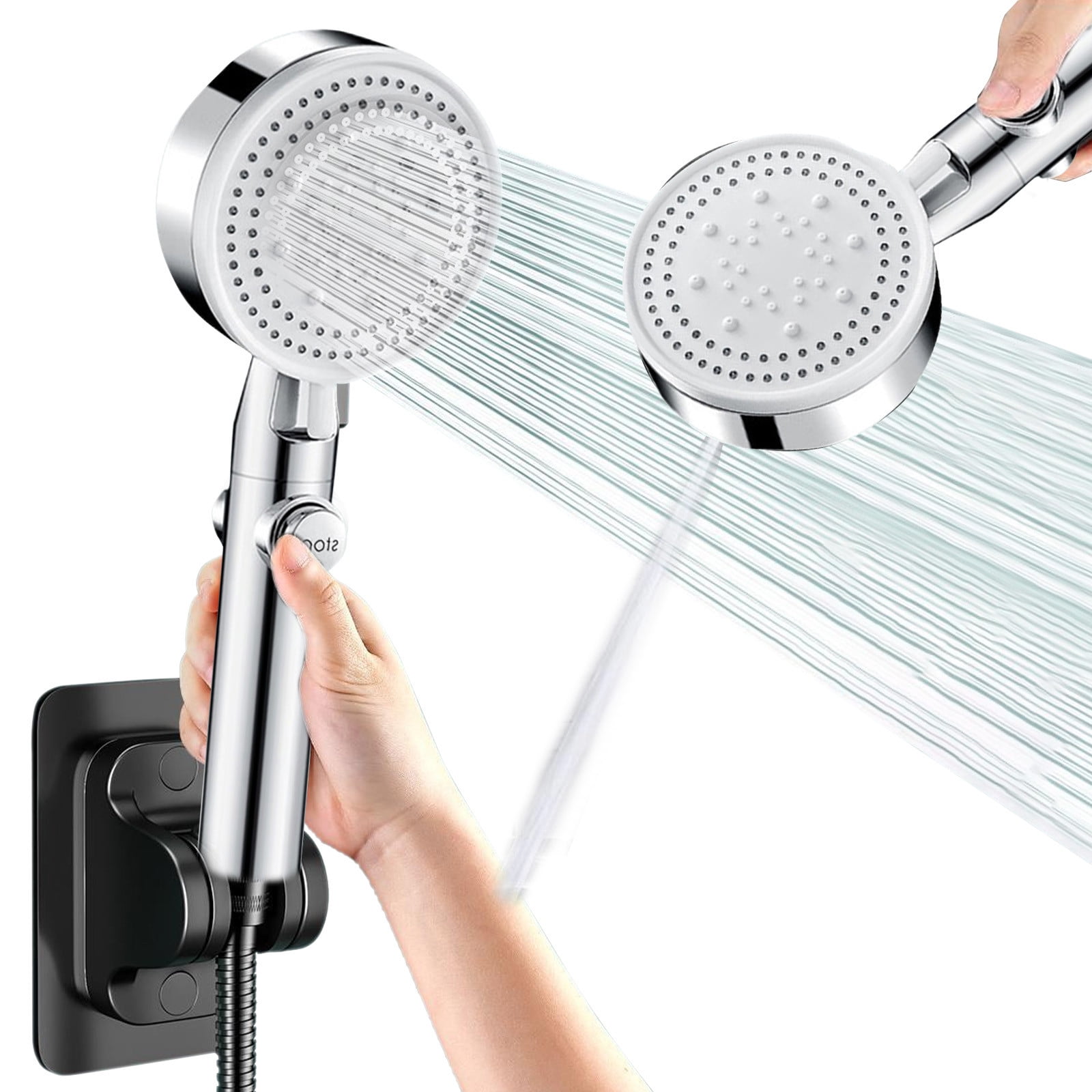 RXIRUCGD Shower Head, Turbo Shower Head Home Bath Shower Nozzle Water