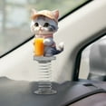 thumbnail image 1 of RXIRUCGD Shy Kitty Bobblehead Car Dashboard Decor - 2D Flat Acrylic Wiggling Cat Ornament for Vehicle Office Desk Bookshelf Decoration, 1 of 5