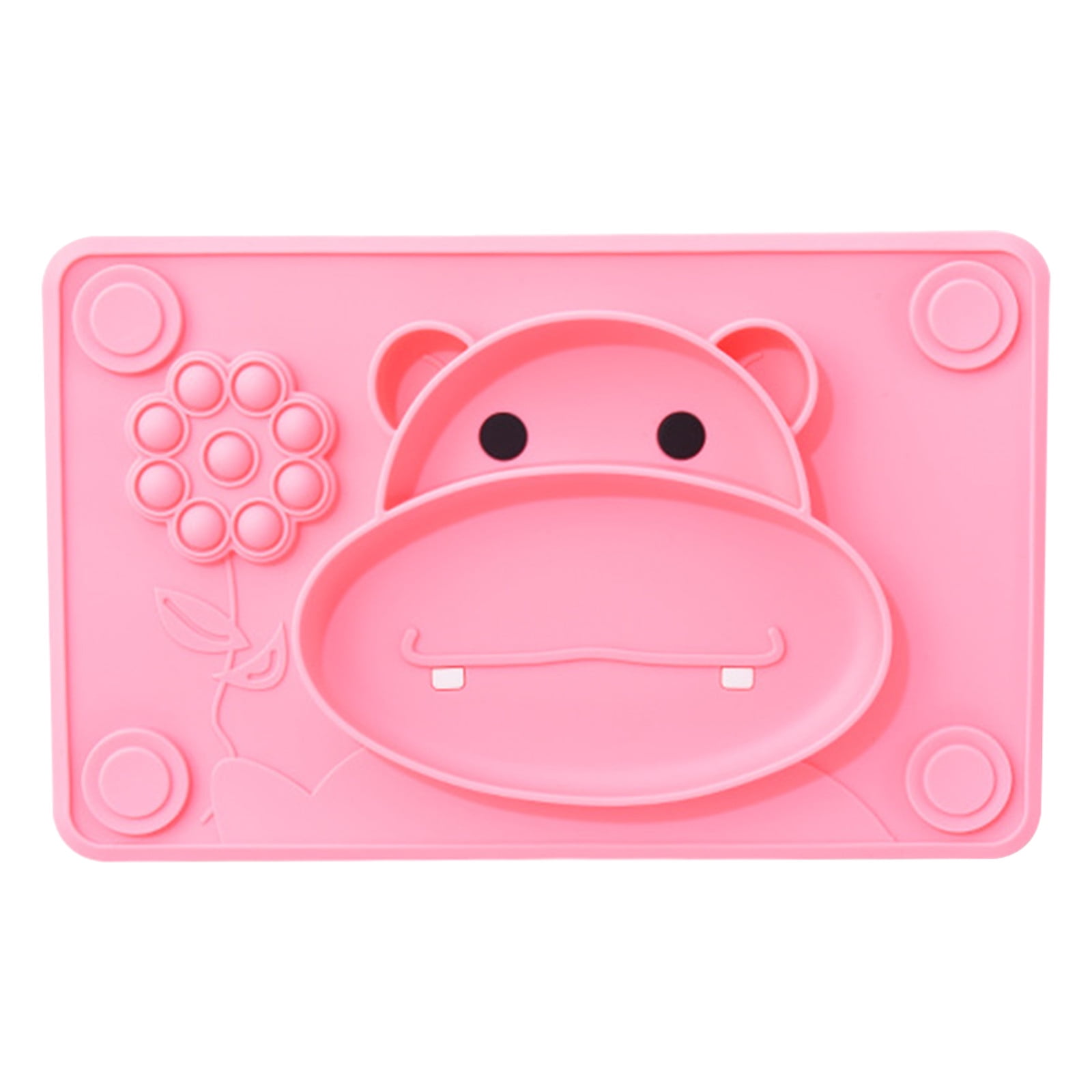 RXIRUCGD Silicone Toddler Plates Divided Plates for Baby, Calf Children ...