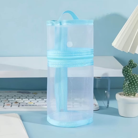 RXIRUCGD Simple Pen Holder Type Pencil Case High-value Cylindrical Pencil Case Large-capacity Transparent Storage Stationery Box Pencil Pouch