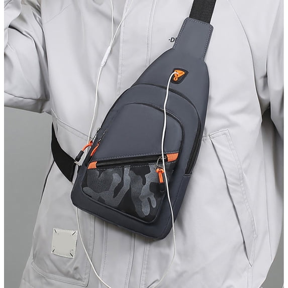 RXIRUCGD Sling Bag, Shoulder Bag for Men Women, Crossbody Waist Bag Pack, Belt Bag for Travel Walking Running Hiking Cycling, School Office Supplies,Gray