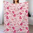thumbnail image 1 of RXIRUCGD Soft Flannel Heart Print Blanket Valentine's Day Gift Warm Cozy Throw for Sofa Bed Digital Printing Design Reversible Nap Cover Home Decor, 1 of 7