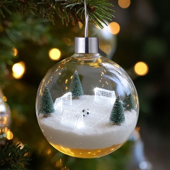 RXIRUCGD Sports Lover Christmas Ornament Set - Durable Acrylic Athletic Theme Decorations - Includes Basketball Football Baseball Designs - Great for Man Cave Decor