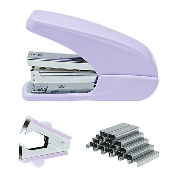 RXIRUCGD Stapler for Desk, Mini Stapler, Desktop Stapler with Staples and Remover, One Finger Touch Stapling, Office Home Stapler, Portable Handheld Bind Machine