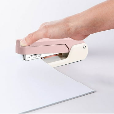 RXIRUCGD Stapler, Metal Stapler Heavy Duty 25 Sheet Capacity Desk Full Sheet Stapler NonSlip Office Stapler Swivel Staple Centerfold For Offices And Classrooms,Pink