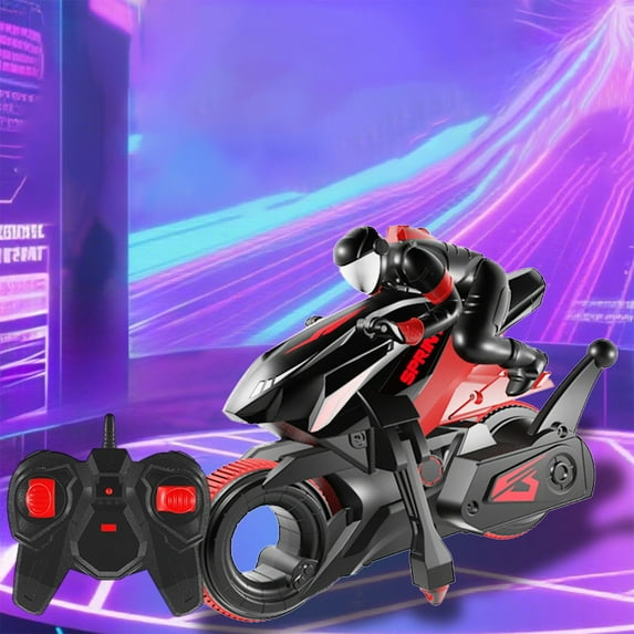 RXIRUCGD Stunt Motorcycle Remote Control Car with 360 Degree Rotation for Boys High Speed Drift Performance and 2.4GHz Wireless Control Birthday Gifts Christmas Stocking Stuffers for Kids