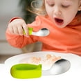 thumbnail image 1 of RXIRUCGD Toddler Utensils Training Silverware, Short Handled Fork Spoon 316 Stainless Steel Elbow Training For Children's Tableware Learning To Spoons And Complementary Food, 1 of 2