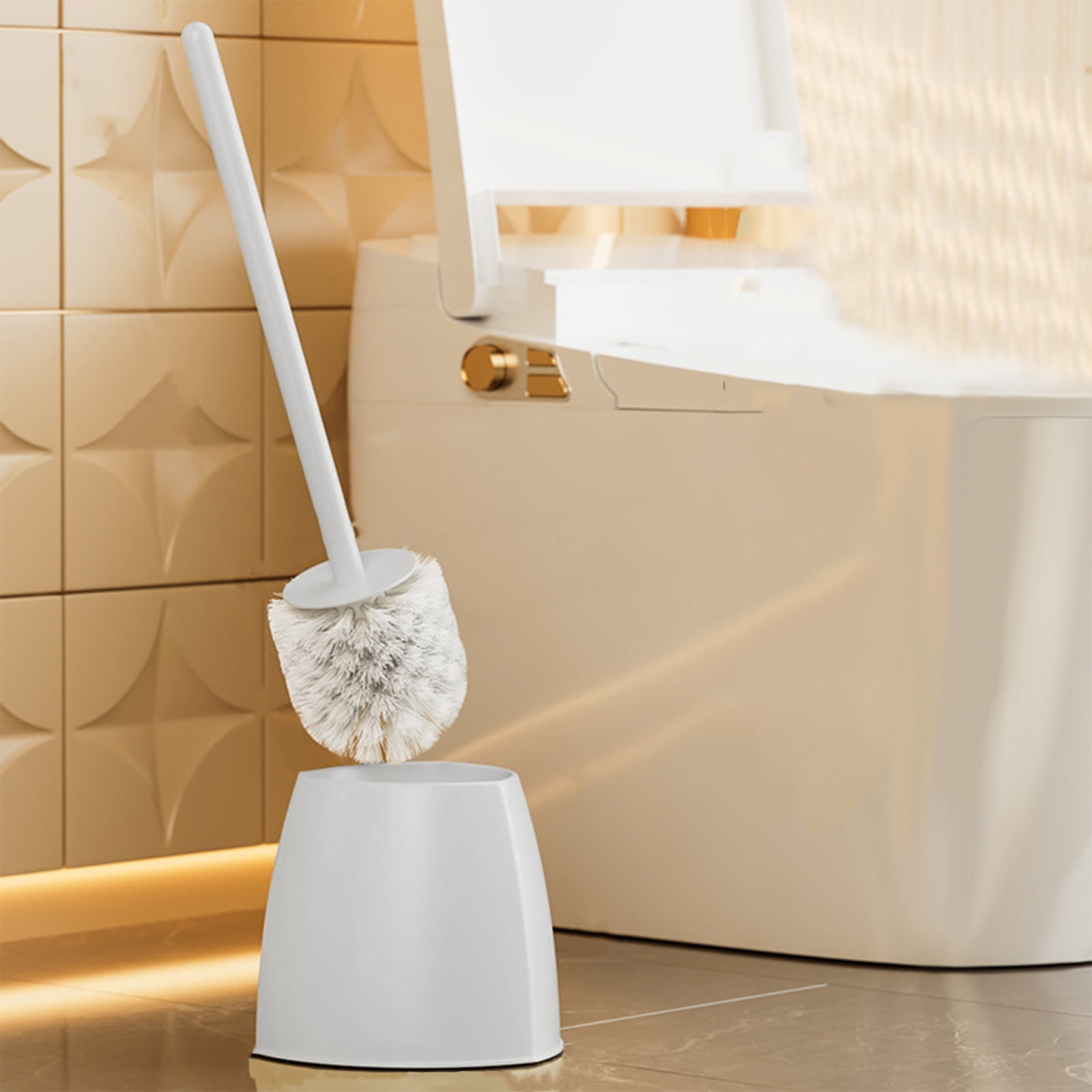 RXIRUCGD Toilet Brush, Toilet Bowl Brushes with Holder, Compact Size ...