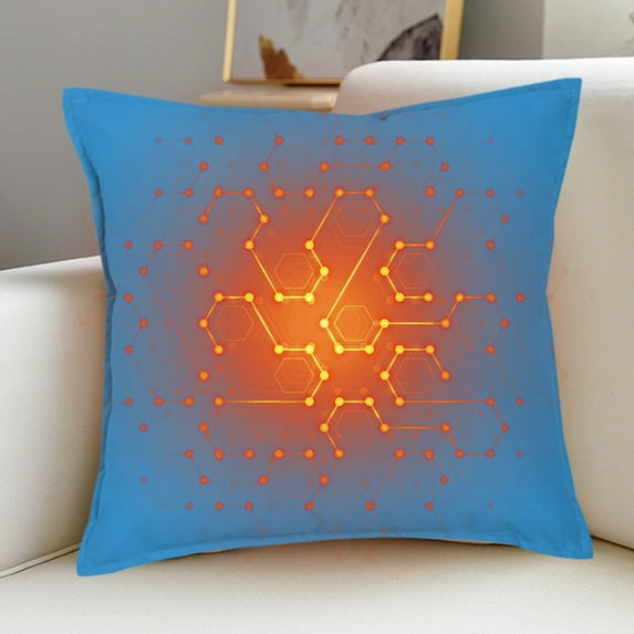 RXIRUCGD USB Powered Heated Pillow with Adjustable Temperature for Back and Body Warmth, Soft Plush Cover for Home and Office Relaxation