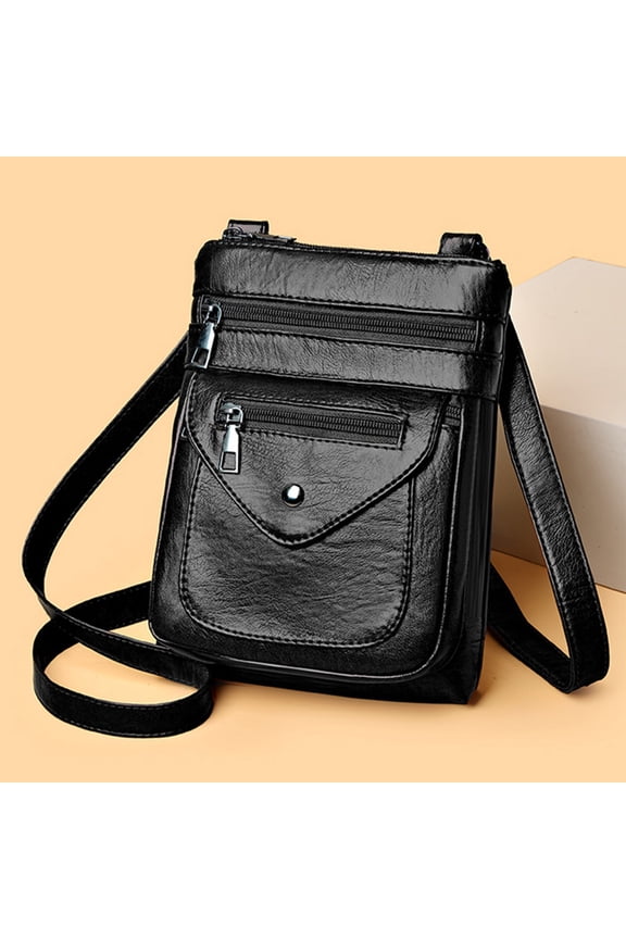 Vertical Crossbody Phone Bag for Women - Soft PU Leather Small Shoulder Purse with Coin Pocket for Everyday Essentials