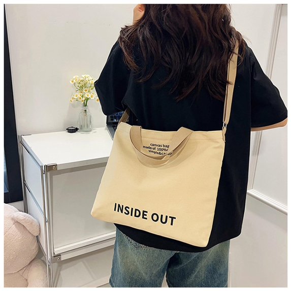 RXIRUCGD Vintage Style Canvas Messenger Bag - Large Capacity Crossbody Shoulder Bag for Office Commute and Campus Life - Retro Handbag with Spacious Storage