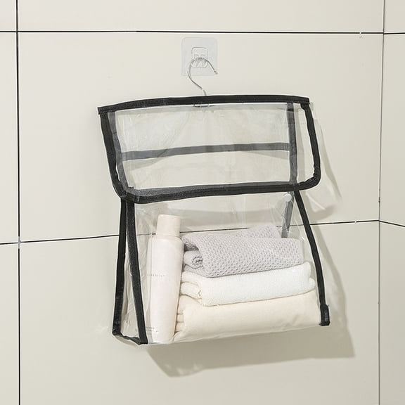 RXIRUCGD Wall Mounted Waterproof Storage Organizer for Bathroom - Multi-Compartment Hanging Bag for Towels Underwear Storage, Space Saving with Durable PVC Material, Perfect for Shower Organization