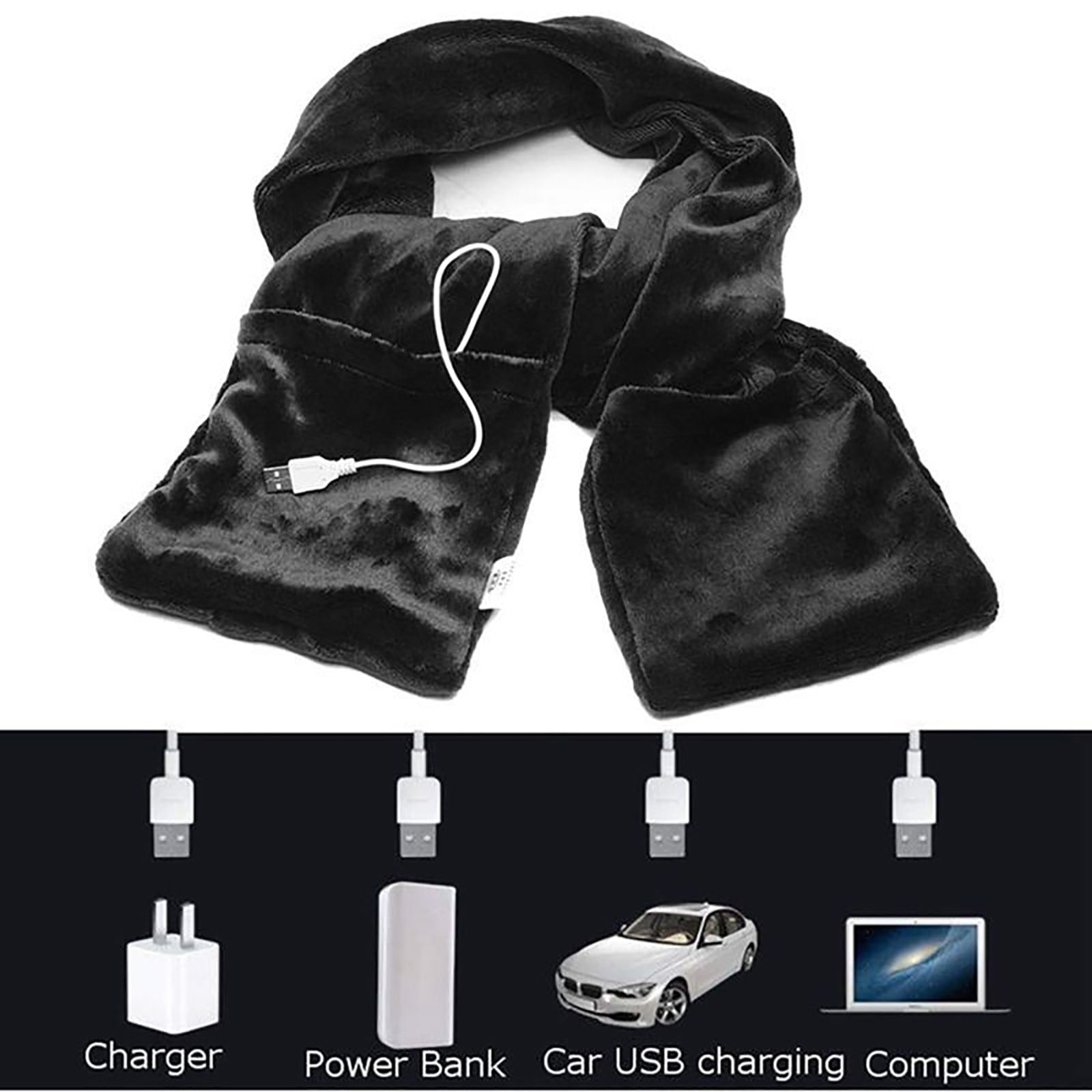 RXIRUCGD Winter USB Heated Warm Scarf - Washable Neck Heating Pad Cold ...