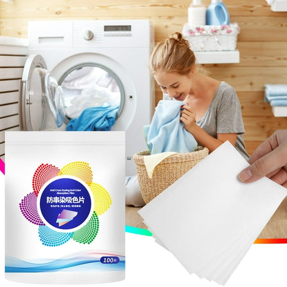 RXMEKW Laundry Color Fastness Absorbent Sheets, Color Protection, Mixed Laundry Anti-Fading Laundry Sheets