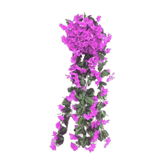RXMEKW Artificial Flowers for Outdoors Hanging Flowers Artificial Violet Flower Wall Vestalia Basket Hanging Wreath Flowers Fake Yucca