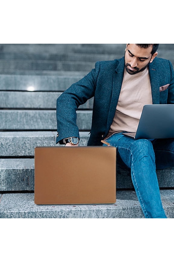 Bags for Women Document Bag Leather High-End Texture Unisex Business Briefcase Storage Bag High-End Waterproof Policy Folder