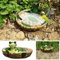 thumbnail image 1 of RXMEKW Bird Baths for Outdoors Outdoor Bird Bath, Leaf Water Bath with Resin Hedgehog Decoration, Garden Outdoor Patio Decorative Bird Feeder, 1 of 6