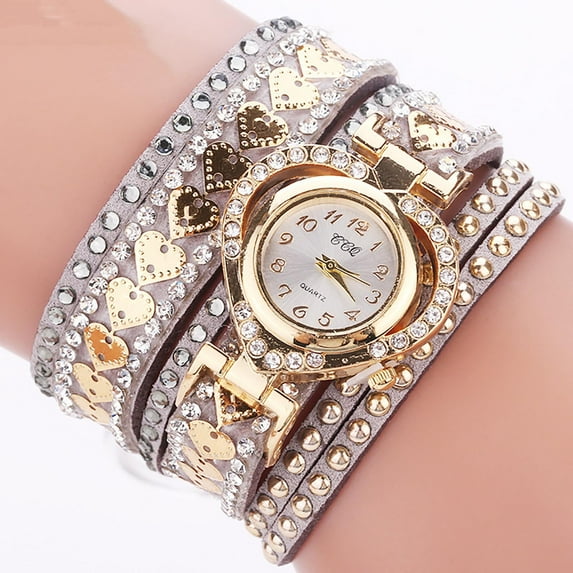 RXMEKW Bracelet for Women Women’S Loop Bracelet Watch, Bling Crystal Wrist Jewelry