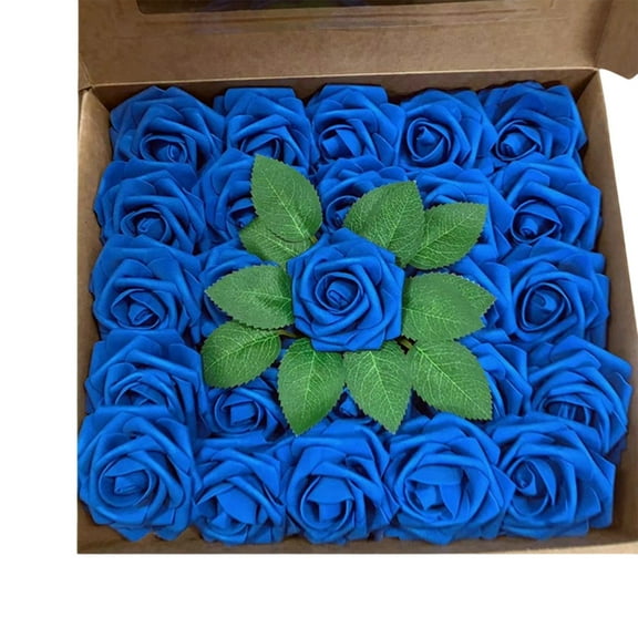 RXMEKW Bridal Shower Decorations,25 Lifelike Foam Roses with Stems for Home,Wedding Bouquet,and Seasonal Valentine's Day Decor Arrangements
