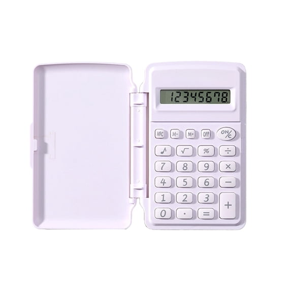 RXMEKW Calculator Small and Portable Student Use 8 Bit Flip Top Palm Sized Calculator in Macaron Color Scheme