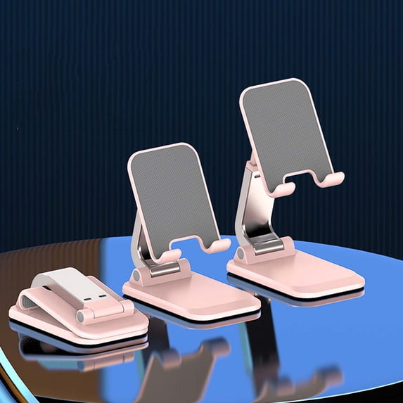 RXMEKW Cell Phone Stand Pearl-White Folding Phone Stand, Multi-Angle Tablet Holder