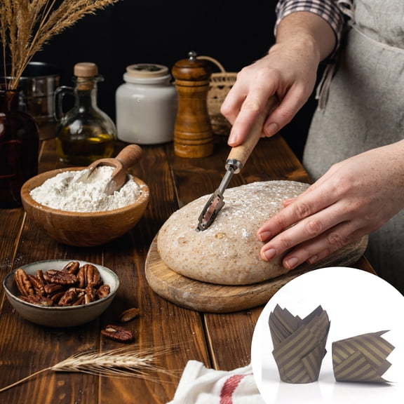 RXMEKW Cupcake Liners for Baking 50 Cupcake Liners, Standard Greaseproof Paper Baking Cups Muffin Cup Liners Suitable for Bridal Showers, Baby Showers, Birthday Parties, Banquets, Etc.