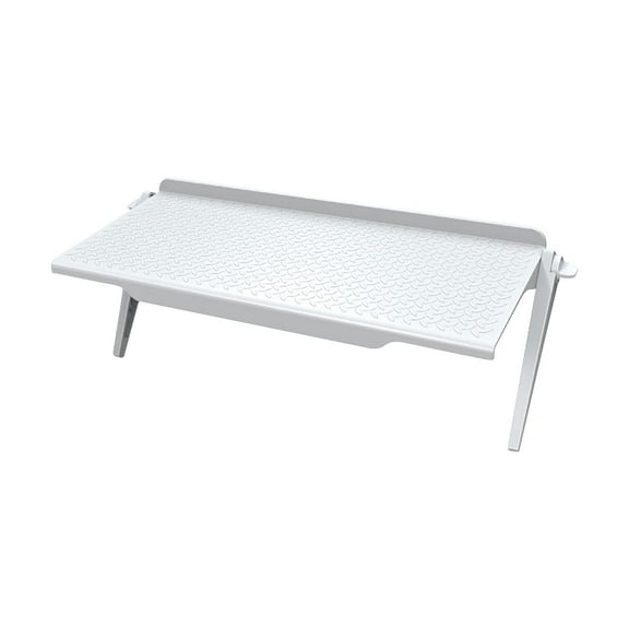 RXMEKW Desk with Storage Punch-Computer Stand Plastic Tv Set-Screen Stand Router Storage Rack, Computer Desk Stand Riser, Metal Desk Stand with Ventilation Holes for Desktop