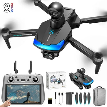 RXMEKW Drones Drones Drones 2.7K Hd Gps Drone with 7.2Inch Touching Sensitive Screen 5G Drones Rc Quadcopter with Iaser Obstacle Avoidance 5000 Meter Distance 25 Minute Battery Life