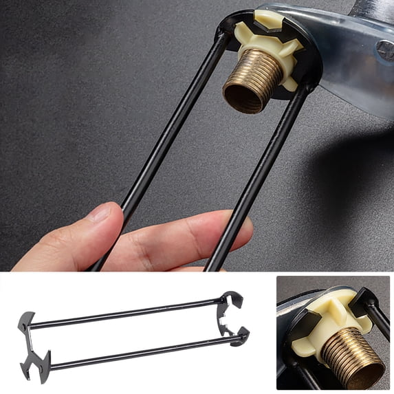 RXMEKW Five-In-One Sink Wrench Upgraded Version Multi-Function Sink Bathroom Faucet Wrench Water Pipe Removal Tool Wrench