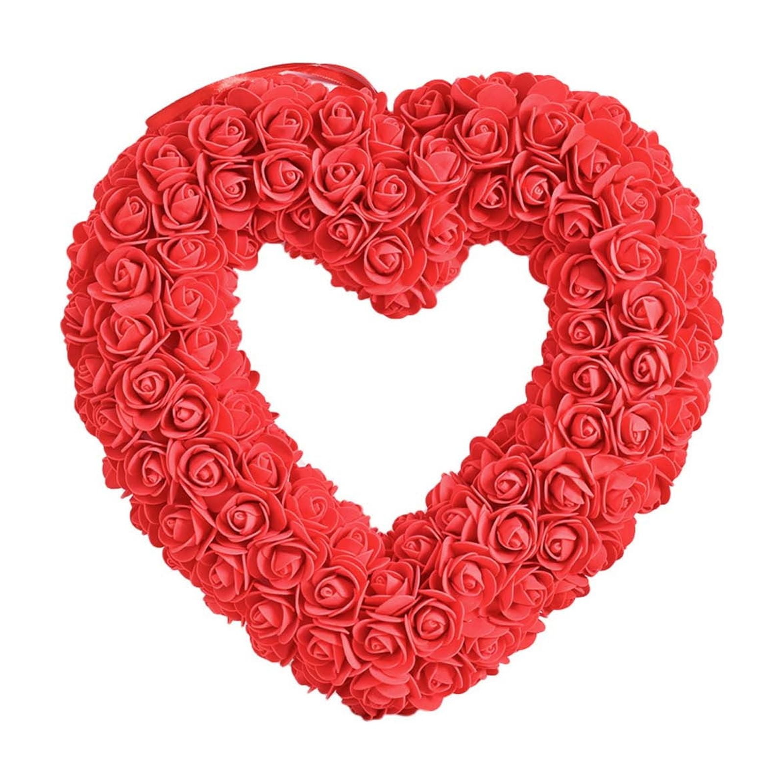 RXMEKW Front Door Decorations,Romantic Floral Heart Wreath for Wedding ...